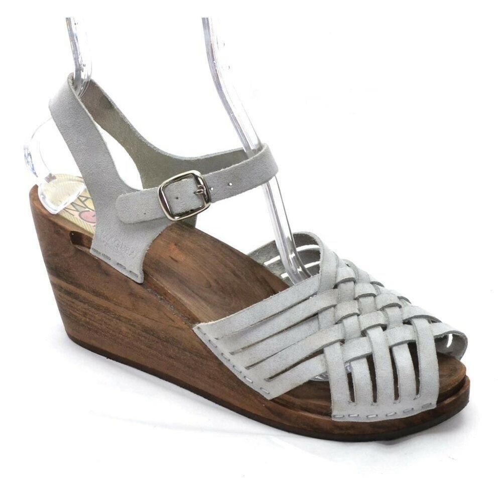Maguba Barcelona White Swedish Clogs Sandals 40